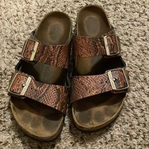 Birkenstock Arizona snakeskin